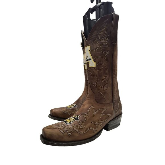 NCAA Appalachian State Mountaineers Embroidered Distressed Men's Gameday Boots - Picture 9 of 14